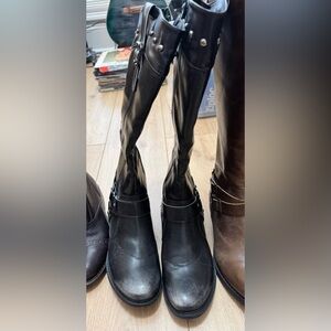 Black Leather Tall Boots